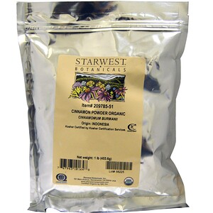 Отзывы о Старвест Ботаникалс, Organic Cinnamon Powder, 1 lb (453.6 g)