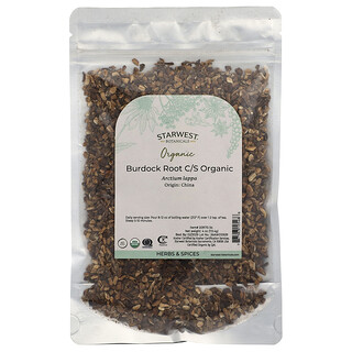 Starwest Botanicals, Organic Burdock Root C/S, 4 oz (113.4 g)