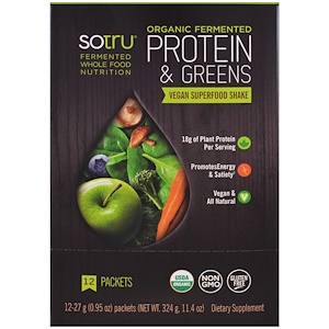 Отзывы о Сотру, Organic Fermented Protein & Greens, Vegan Superfood Shake, 12 Packets, 0.95 oz (27 g) Each