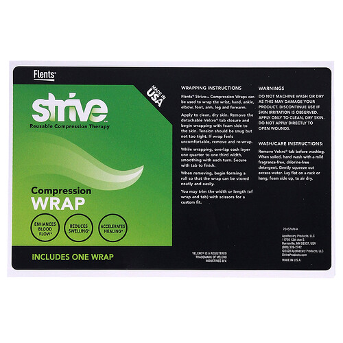 Strive, Compressie wikkel, zwart, 1 wikkel