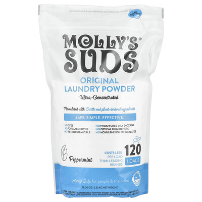 Molly's Suds  Original Laundry Powder  Peppermint  79 oz (2.23 kg)