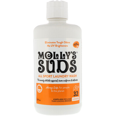 Molly's Suds Все для Спорта, Стиральный Порошок, 32 жидких унции (964.35 мл)