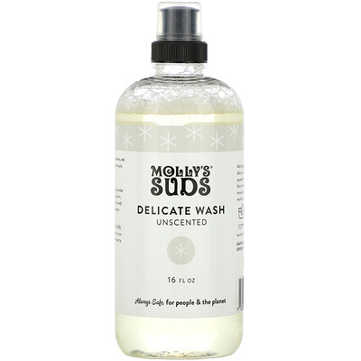 Molly's Suds Delicate Wash, Unscented, 16 fl oz (473 ml)