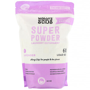 Отзывы о Моллис Садс, Super Powder Laundry Detergent, Lavender, 60 Loads, 60 oz