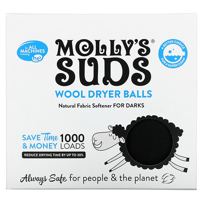 Molly's Suds шарики для сушки белья, для темных тканей, 3 штуки
