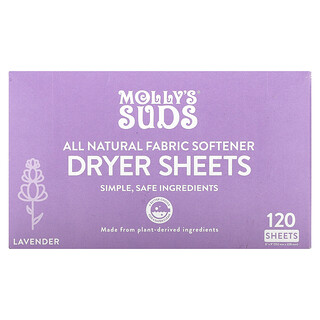 Molly's Suds, Dryer Sheets, Lavender, 120 Sheets