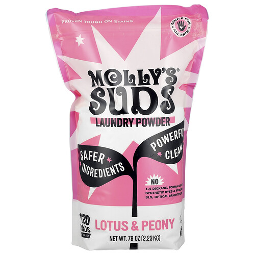 Molly's Suds Laundry Powder, Lotus & Peony, 79 oz (2.23 kg)