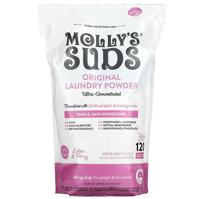 Molly's Suds Оригинальный стиральный порошок лотос и пион 2 28 кг (80 25 унции)