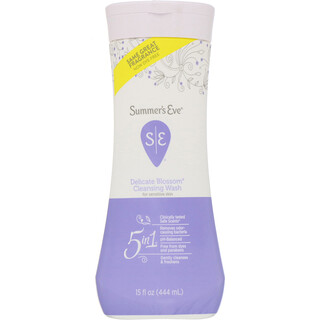 Summer's Eve, Delicate Blossom, Solución de higiene íntima 5 en 1, 444 ml (15 oz. líq.)