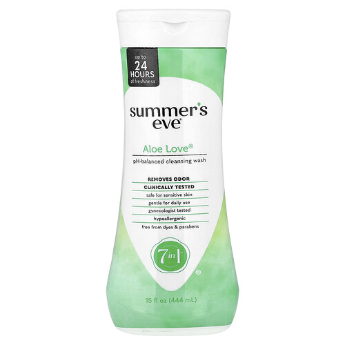 Summer's Eve, 7 in ausgewogener Reinigungswäsche mit 1 ™ pH-Wert, Aloe Love®, 444 ml (15 fl oz)