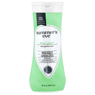 Summer's Eve, Jabón líquido suave de uso diario, Aloe Love®, 444 ml (15 oz. líq.)