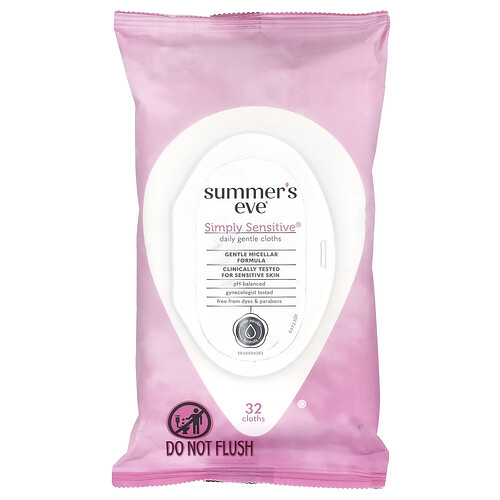 Summer's Eve Simply Sensitive®, Daily Gentle Cloths , 32 Cloths