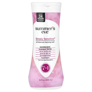 Summer's Eve, 7-in-1™ pH-Balanced Cleansing Wash, Simply Sensitive®, 15 fl oz (444 ml)