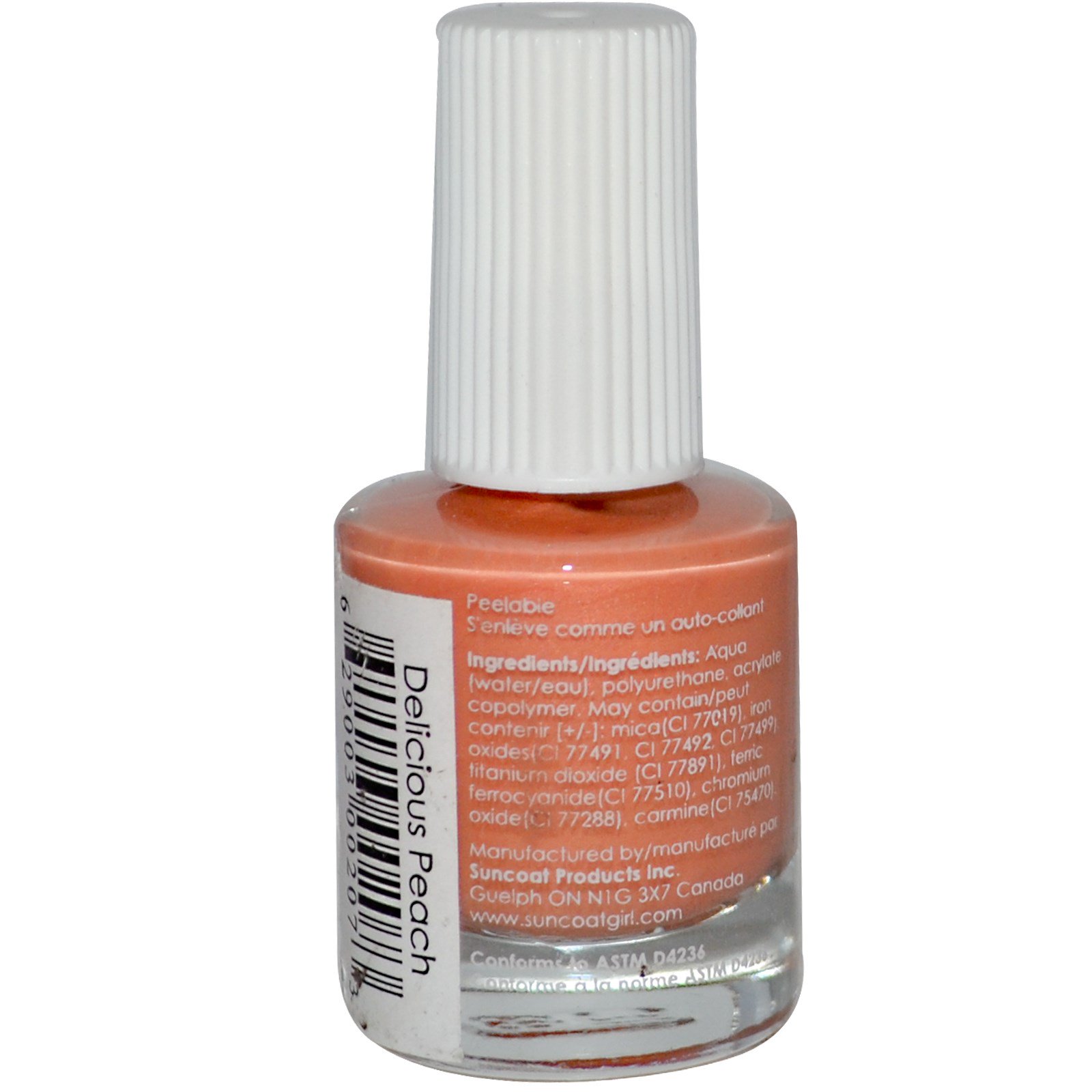 SuncoatGirl, WaterBased Nail Polish, Delicious Peach, 0.27 oz (8 ml
