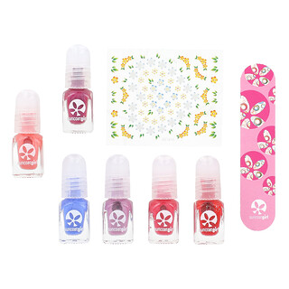 SuncoatGirl, Esmalte de uñas a base de agua, Mini kit de manicura, Kit de 8 piezas
