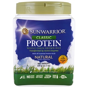 Отзывы о Сунвориор, Classic Protein, Whole Grain Brown Rice, Natural, 13.2 oz (375 g)