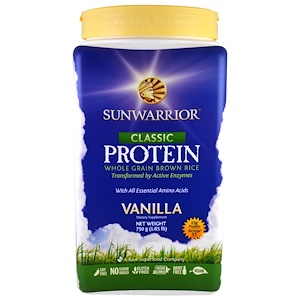 Отзывы о Сунвориор, Classic Protein, Whole Grain Brown Rice, Vanilla , 1.65 lb (750 g)