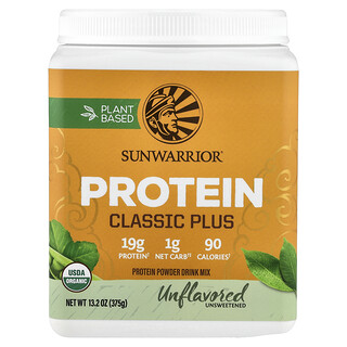 Sunwarrior, Proteine Classic Plus, fără arome, 13,2 oz (375 g)