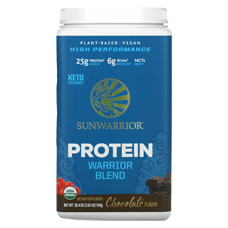 Sunwarrior, بروتين Warrior Blend بنكهة الشكولاتة، 1.65 رطل (750 جم)