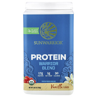Sunwarrior, Blend Warrior, proteine, vanilie, 1,65 lb (750 g)