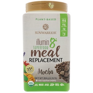 Сунвориор, Illumin8, Plant-Based Organic Superfood Meal Replacement, Mocha, 1.76 lb (800 g) отзывы
