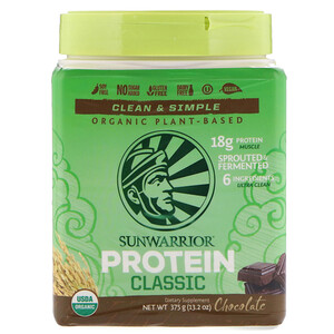 Отзывы о Сунвориор, Classic Protein, Organic Plant-Based, Chocolate, 13.2 oz (375 g)