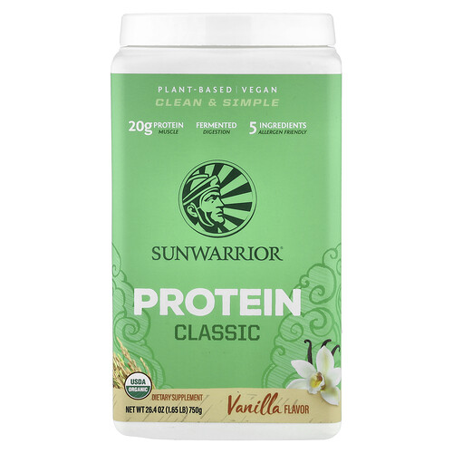 Sunwarrior, Classic Protein, Vanille, 750 g