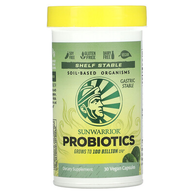 

Sunwarrior, Probiotics, 30 Vegan Capsules