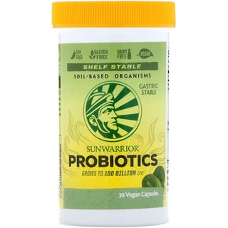 Sunwarrior, пробиотики, 30 вегетарианских капсул