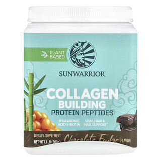 Sunwarrior, Peptide de proteine pentru construirea colagenului, ciocolată dulce, 1,1 lb (500 g)