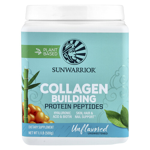 Sunwarrior, Collagen Building Protein Peptides, Unflavored, 1.1 lb (500 g)