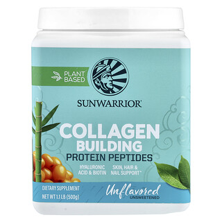 Sunwarrior, Peptide proteice de construcție a colagenului, fără arome, 1,1 lb (500 g)