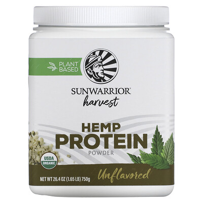 Sunwarrior Порошок из конопляного протеина без добавок 750 г (1 65 фунта)