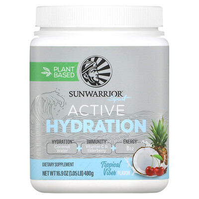 

Sunwarrior Sport, активное увлажнение, тропические фрукты, 480 г (1,05 фунта)