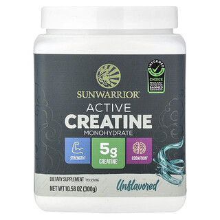 Sunwarrior, Active Creatine Monohydrate, Unflavored, 10.58 oz (300 g)