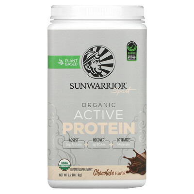 

Sunwarrior Sport, органический активный протеин, шоколад, 1 кг (2,2 фунта)