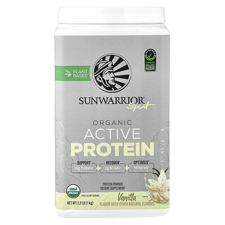 Sunwarrior, Sport, pudră proteică activă organică, vanilie, 1 kg