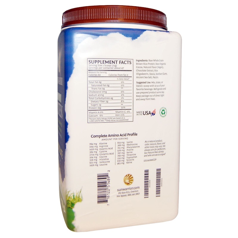 sunwarrior classic protein chocolate