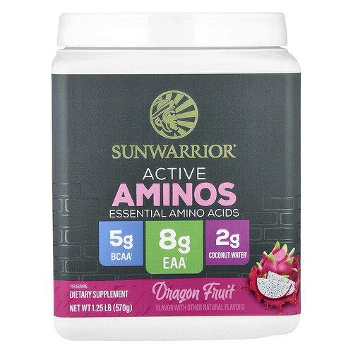 Sunwarrior, Sport, Suplemento de aminoácidos activos, Pitahaya, 570 g (1,25 lb)