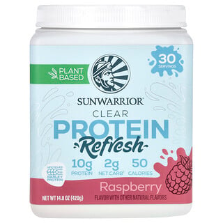 Sunwarrior, Clear Protein Refresh, Raspberry, 14.8 oz (420 g)