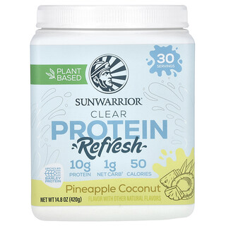 Sunwarrior, Refresco de proteínas transparentes, Piña y coco, 420 g (14,8 oz)