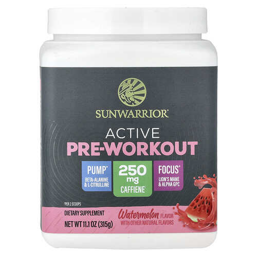 Sunwarrior Active, Pre-Workout, Watermelon, 11.1 oz (315 g)