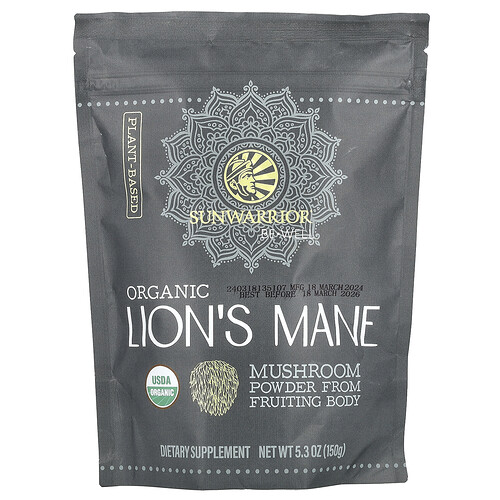 Sunwarrior, Be Well, Organic Lion's Mane, Bio-Löwenmähne, 150 g (5,3 oz.)