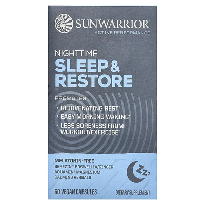 Sunwarrior  Nighttime Sleep & Restore  60 Vegan Capsules