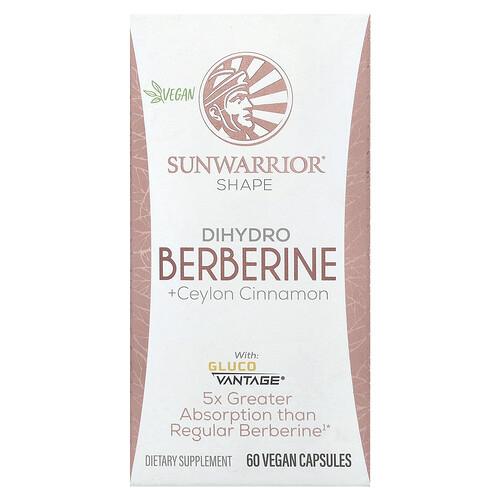 Sunwarrior Shape, Dihydro Berberine + Ceylon Cinnamon, 60 Vegan Capsules