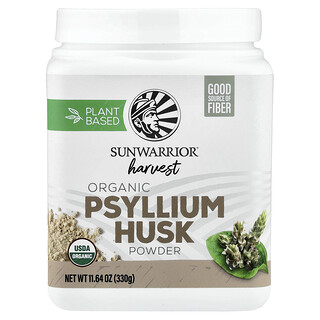 Sunwarrior, Harvest, Poudre de coques de psyllium biologique, 330 g