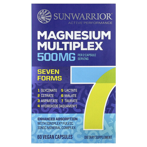 Sunwarrior Magnesium Multiplex, 60 Vegan Capsules