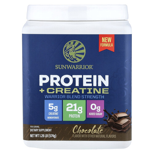 Sunwarrior, Protein + Kreatin, Schokolade, 574 g