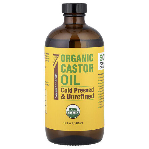 iHerb UK - Seven Minerals , Organic Castor Oil, 16 Fl Oz (473 Ml)