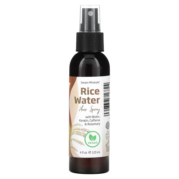 Seven Minerals, Rice Water Hair Spray, 4 fl oz (120 ml)